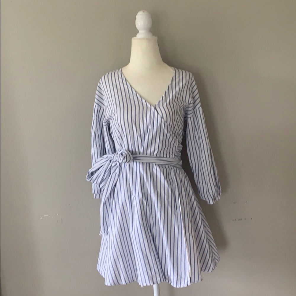 Forever 21 Striped Wrap Dress